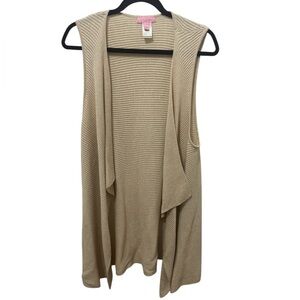 Lilly Pulitzer Metallic Waterfall Sleeveless Cardigan Size Large